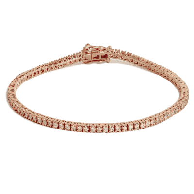 Classic Diamond Tennis Bracelet in 18ct Rose Gold Classic Diamond Tennis Bracelet in 18ct Rose Gold