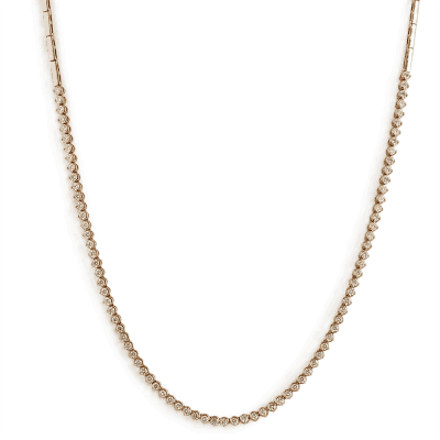 18ct Rose Gold Diamond Tennis Necklace 18ct Rose Gold Diamond Tennis Necklace