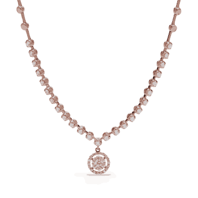 18ct Rose Gold Diamond Necklace 18ct Rose Gold Diamond Necklace