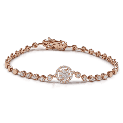 18ct Rose Gold Diamond Bracelet 18ct Rose Gold Diamond Bracelet