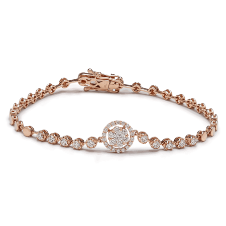 18ct Rose Gold Diamond Bracelet 18ct Rose Gold Diamond Bracelet