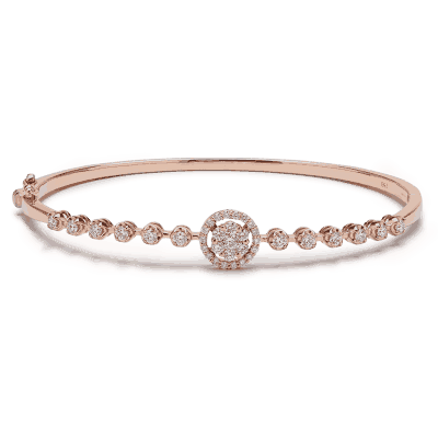18ct Rose Gold and Diamond Bangle Bracelet 18ct Rose Gold and Diamond Bangle Bracelet