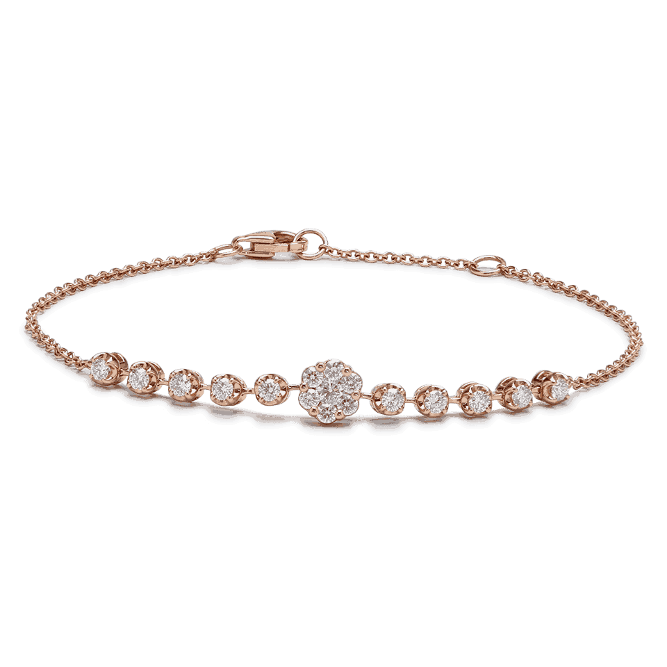 Diamant-Brautarmband Grace aus 18 Karat Roségold Diamant-Brautarmband Grace aus 18 Karat Roségold