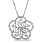 18ct White Gold Floweret Diamond Pendant 18ct White Gold Floweret Diamond Pendant