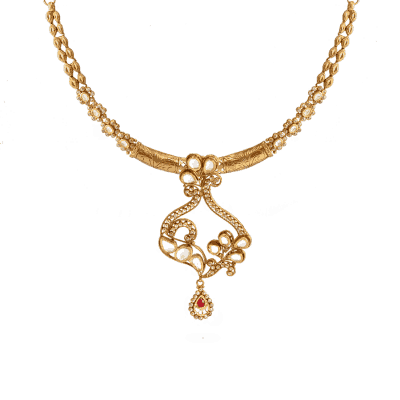22ct Gold Ruby Jardin Pendant