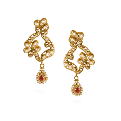 22ct Gold Ruby Jardin Earrings