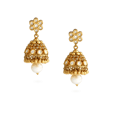 22ct Gold Chime for a Pearl Earrings