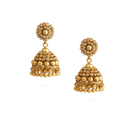 22ct Gold Polki Umbrella Earrings 22ct Gold Polki Umbrella Earrings