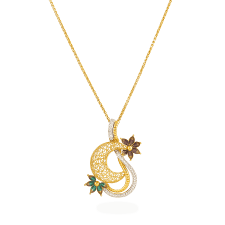 Gold Leaf Jali Pendant 22 karat Gold Leaf Jali Pendant 22 karat