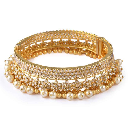 22ct Gold Diya Rosecut Polki Diamond Kada Bangle 22ct Gold Diya Rosecut Polki Diamond Kada Bangle