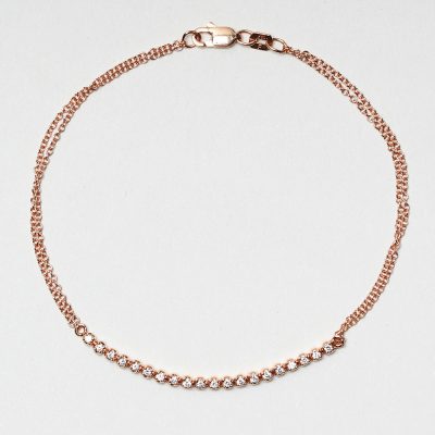 Diamond Bar Chain Bracelet in 18ct Rose Gold Diamond Bar Chain Bracelet in 18ct Rose Gold