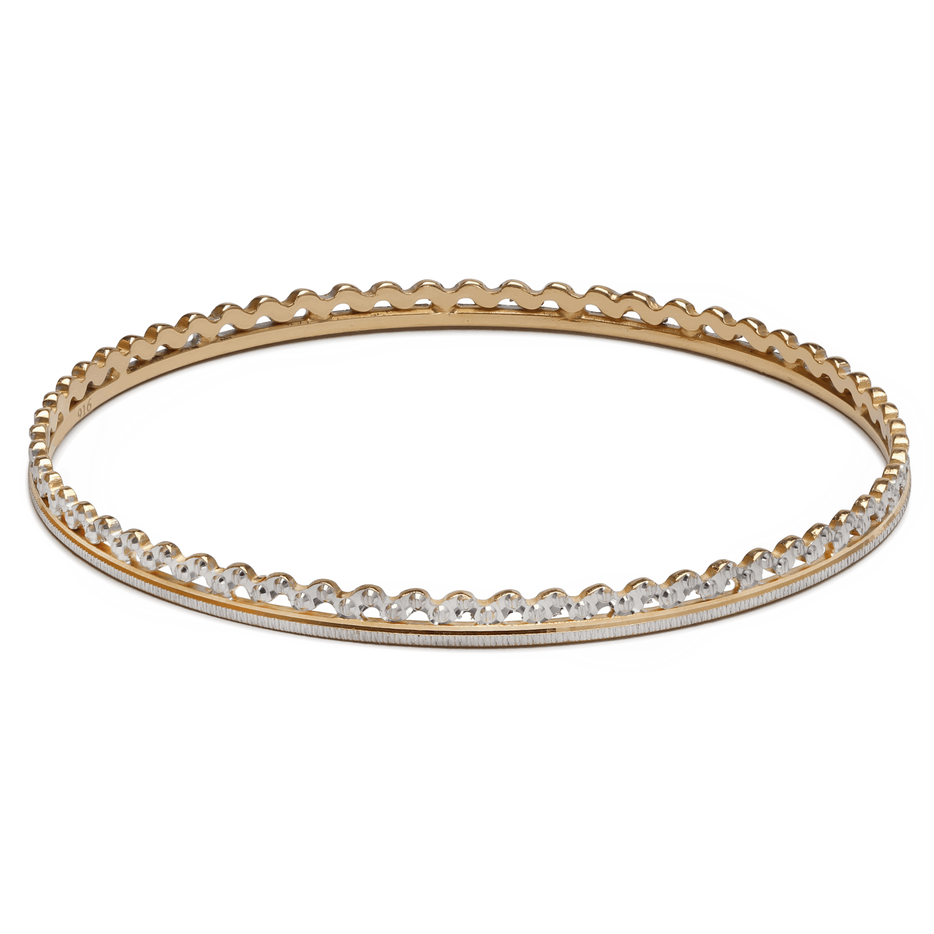 22ct Gold Bangle Rhodium Plated 22ct Gold Bangle Rhodium Plated