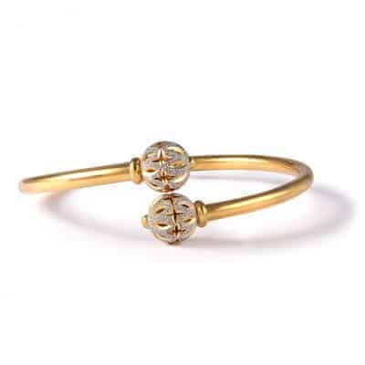 22ct Gold Sparkle Bangle Bracelet