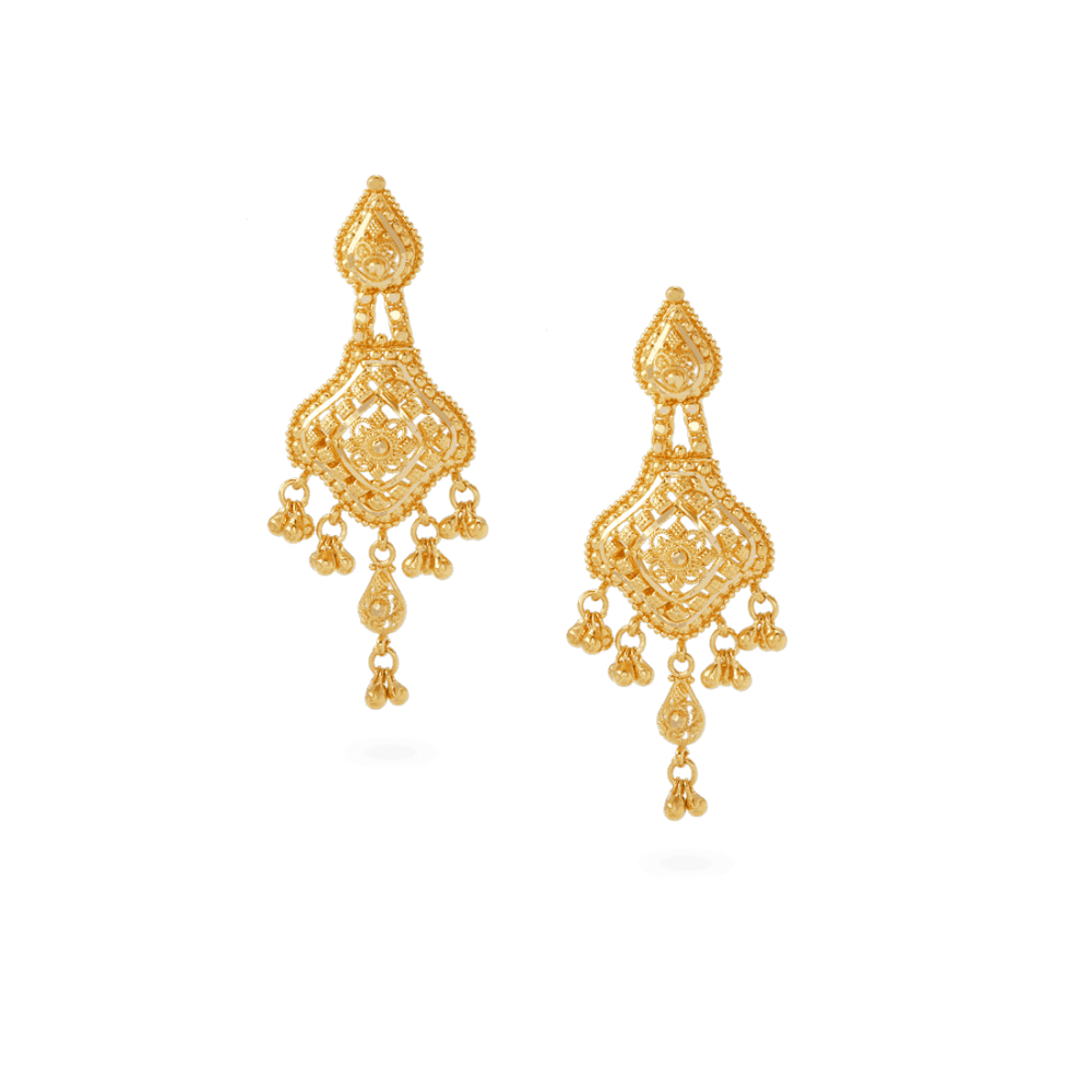 22ct Gold Jali Filigree Earrings 22ct Gold Jali Filigree Earrings
