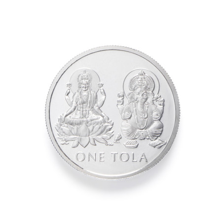 Silver Tola Lakshmi & Ganesh Coin