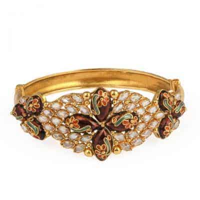 22ct Gold Meenakari Splendour Kada Bangle 22ct Gold Meenakari Splendour Kada Bangle