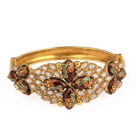 22ct Gold Meenakari Splendour Kada Bangle 22ct Gold Meenakari Splendour Kada Bangle
