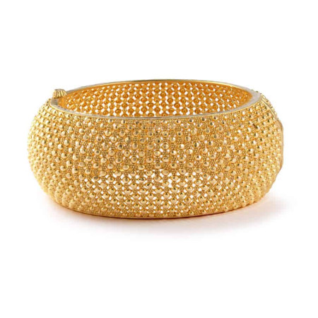 Jali 22ct Gold Filigree Kada Bangle Jali 22ct Gold Filigree Kada Bangle