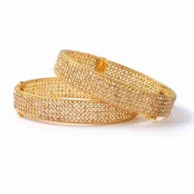 22ct Gold Kada Bangle | Diya Collection