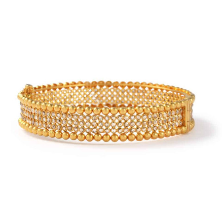 22ct Diya Gold Uncut Polki Diamond Kada Bangle 22ct Diya Gold Uncut Polki Diamond Kada Bangle