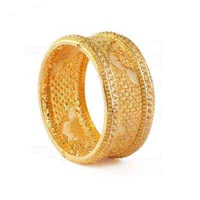 22ct Gold Filigree Jali Kada Bangle 22ct Gold Filigree Jali Kada Bangle