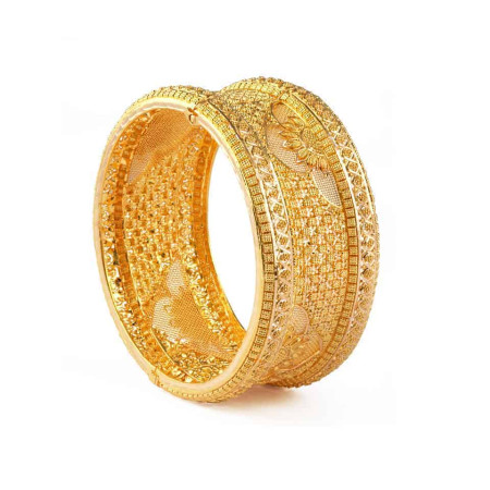 22ct Gold Filigree Jali Kada Bangle 22ct Gold Filigree Jali Kada Bangle