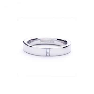 Brown and Newirth Wedding Ring With Semi-bezel Brown and Newirth Wedding Ring With Semi-bezel