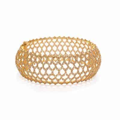 22ct Diya Gold Uncut Polki Diamond Kada Bangle