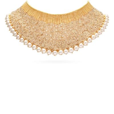 Diya 22ct Gold Uncut Polki Diamond Necklace