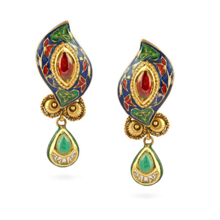 22ct Enamel Earrings 22ct Enamel Earrings
