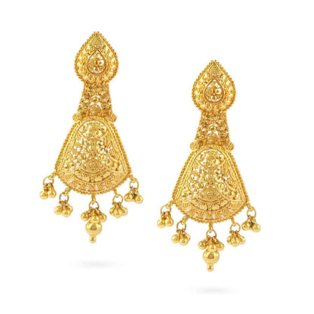 Jali 22ct Gold Filigree Earrings Jali 22ct Gold Filigree Earrings