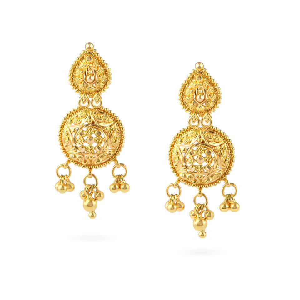 Filigrane Kunst-Ohrringe - 22ct Gold Filigrane Kunst-Ohrringe - 22ct Gold