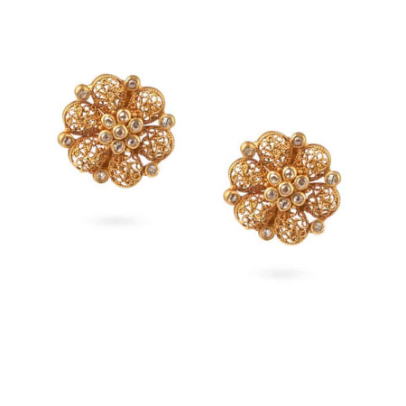 Anusha 22ct Uncut Polki Diamond Earrings Anusha 22ct Uncut Polki Diamond Earrings