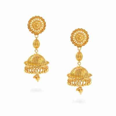 Jali 22ct Gold Filigree Earrings