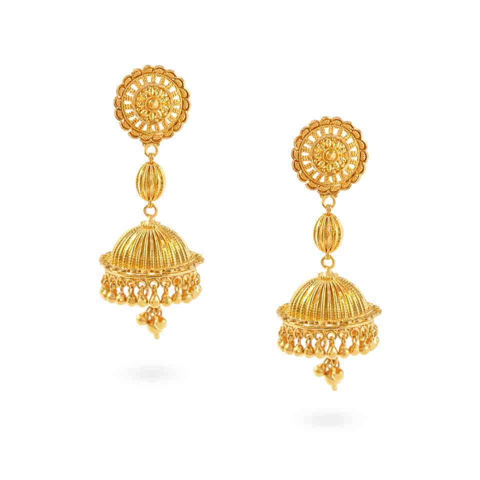 Jali 22ct Gold Filigree Earrings Jali 22ct Gold Filigree Earrings