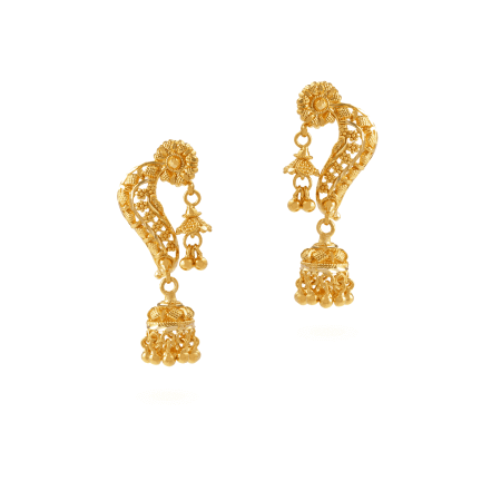 Jali 22ct Indian Gold Filigree Earrings Jali 22ct Indian Gold Filigree Earrings
