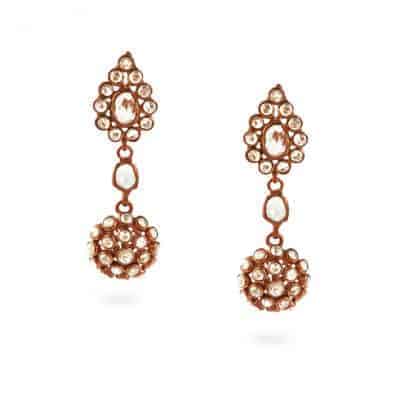 Diya 18ct Uncut Polki Diamond Earrings