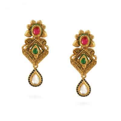 22ct Gold Kundan Earrings