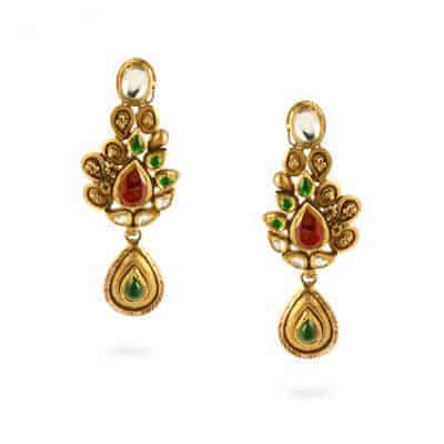22ct Gold Kundan Earrings 22ct Gold Kundan Earrings