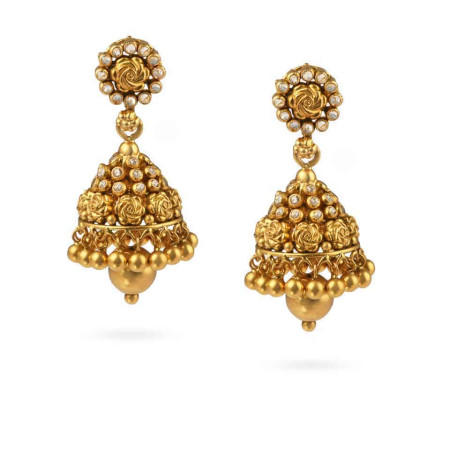 22ct Gold Polki Jhumkha Earrings 22ct Gold Polki Jhumkha Earrings