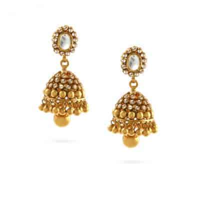22ct Gold Polki Stone Earrings 22ct Gold Polki Stone Earrings