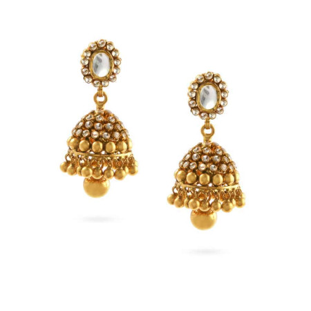 22ct Gold Polki Stone Earrings 22ct Gold Polki Stone Earrings