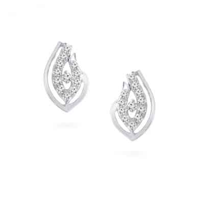 18ct White Gold Diamond Drop Earrings