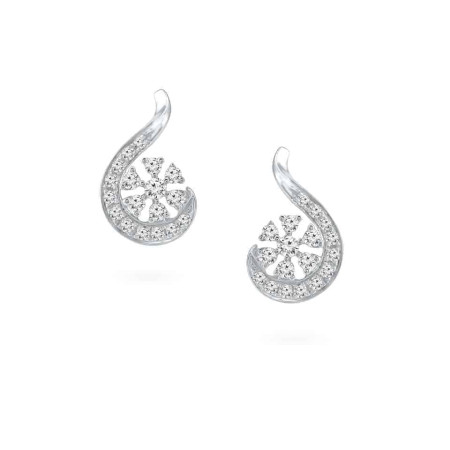 18ct White Gold Diamond Cluster Stud Earrings 18ct White Gold Diamond Cluster Stud Earrings