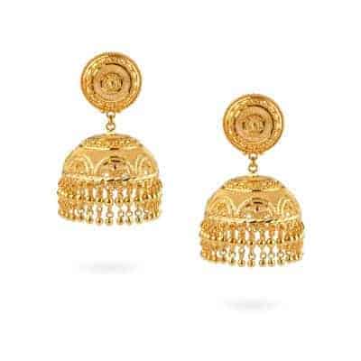 Jali 22ct Gold Filigree Jhumka Earring Jali 22ct Gold Filigree Jhumka Earring