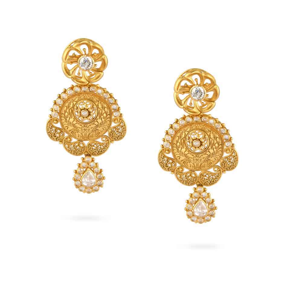 22ct Gold Heritage Polki Earrings 22ct Gold Heritage Polki Earrings