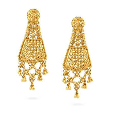 Jali 22ct Gold Filigree Earrings Jali 22ct Gold Filigree Earrings