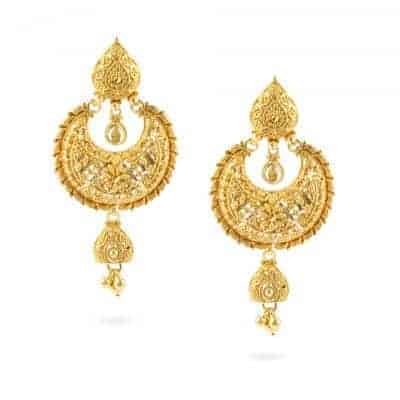 22ct Gold Crescent Filigree Earrings 22ct Gold Crescent Filigree Earrings