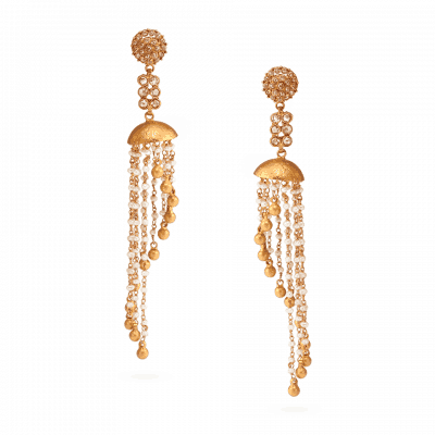 Diya 22ct Uncut Polki Diamond Chandelier Earrings Diya 22ct Uncut Polki Diamond Chandelier Earrings
