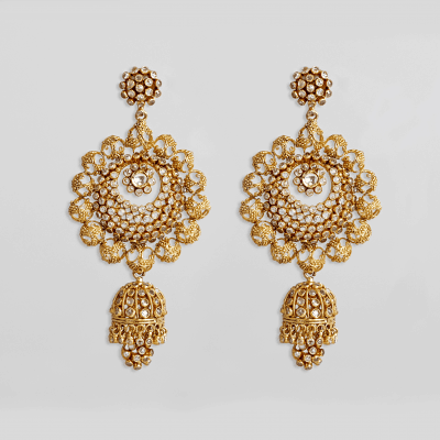 22ct Polki & Kundan Earrings